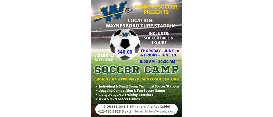 Soccer Camp  - Sponsored by Maiden's Soccer
